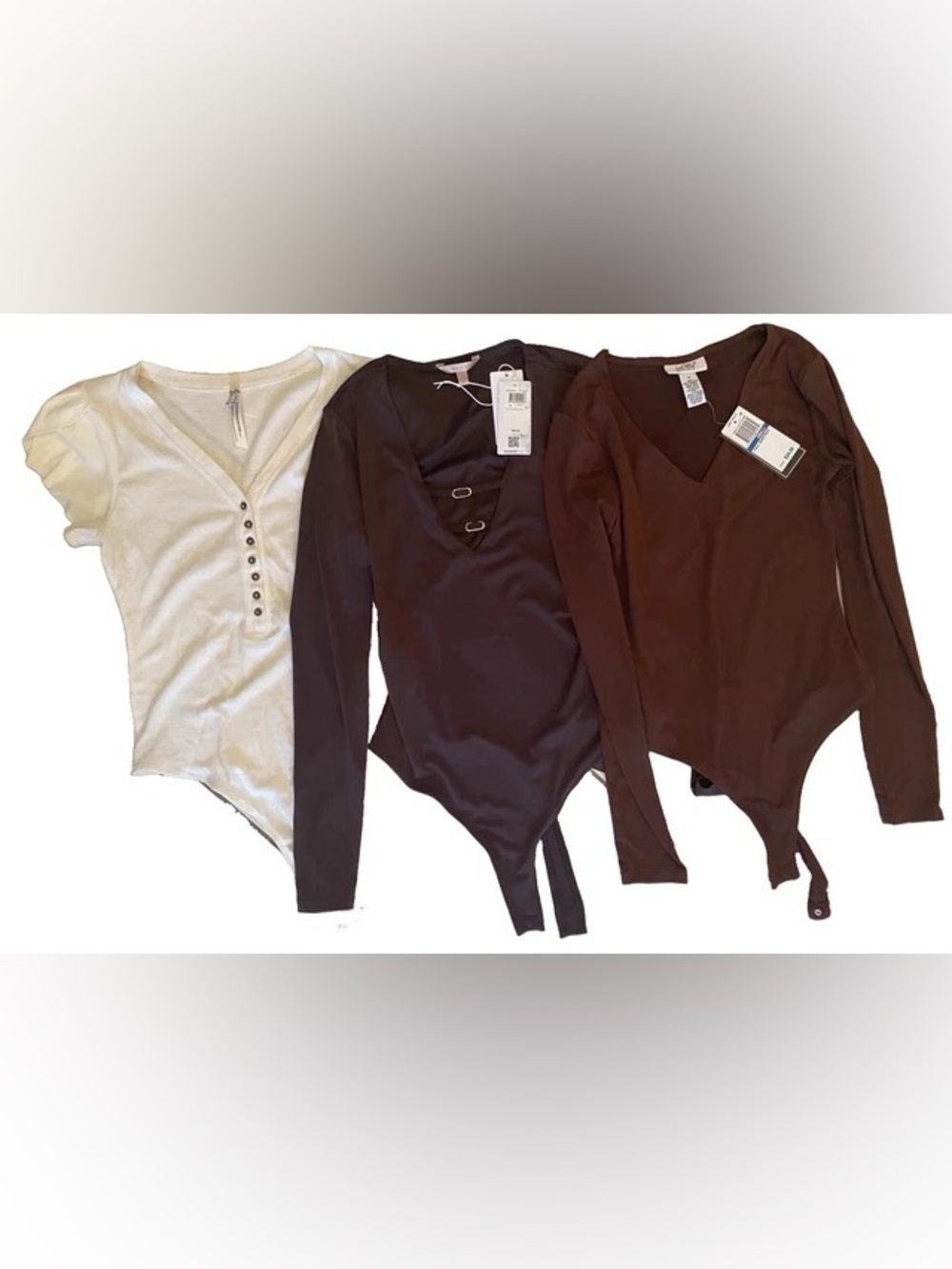 Lot of 3 Womens Size Small Bodysuits NWT GUESS Intimates Free People Polly